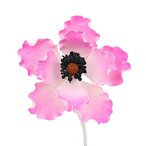 O'Creme Anemone Gumpaste Sugar Flower, 3-1/4 Inch...