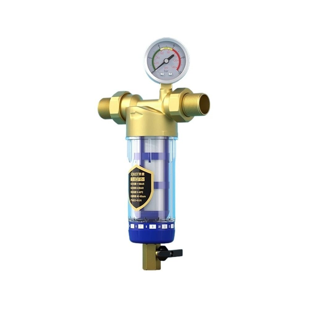 Pre Filter Backwash Stainless Steel Mesh Purifier Central Prefilter Water Filter Sediment Filtration Whole House Water Filter(0.5inch SJ-TPC32B-S)