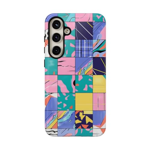 Coque Samsung S24 Plus finies les rayures grâce au boîtier rigide brillant rose abstrait