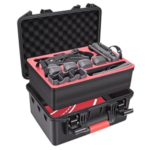FPVtosky Mavic 4 Pro Koffer, Wasserdichter Hartschalen Case für DJI Mavic 4 Pro Creator/Fly More Combo Zubehör für DJI RC 2/RC Pro 2 Controller, 7 Akkus und Ladegerät-Hub [NUR Koffer]