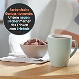 for friends 6 Stück Kaffeebecher 300ml aus hochwertigem Steinzeug, Kaffeetasse in mintgrün, Kaffeebecher mit Henkel, Spülmaschinen- & Mikrowellengeeignet