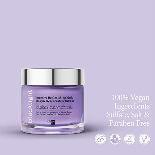 Oligo Professionnel Blacklight Intensive Replenishing Hair Mask for Dry Damaged Hair and Growth with 11 Amino Acids | Damaged Hair Treatment Mask | Sulfate Free Hair Mask - Image 4