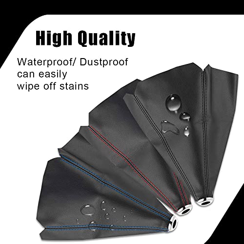 Car Shift Boots, Car Gear Shift Boot Cover, Leather Shift Boots, Car Shift Knob Dust Cover, Waterproof Shift Knob Cover Auto Accessories Universal For Most Manual/Automatic Cars, Trucks, Suv (Blue) #TOP3