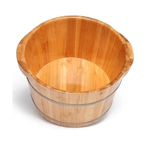 Palangana para baño de pies de roble natural