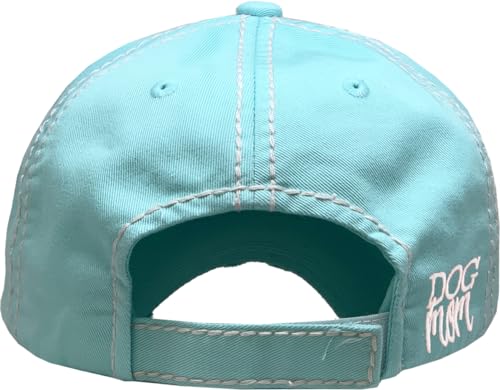 Image of KBETHOS Dog Cat Mom Dad Theme Womens Baseball Cap Distressed Vintage Unconstructed Embroidered Patch Hat