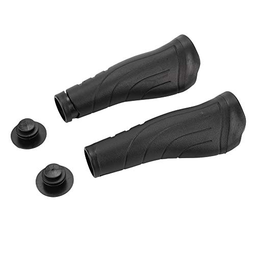 Sangeponiangプラスチックバイクハンドルバー、マウンテンバイク用、折りたたみ自転車用、短くて長さの長さ、非滑りグリップ、人間工学に基づいたデザイン、簡単な設置、耐久性のある素材、軽量 (一対の長い)
