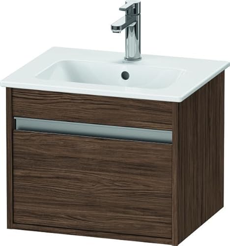 Duravit Ketho Mueble de baño de Pared Compact 6404, 1 cajón, 500mm, para ME by Starck 233653, Color: Nogal Oscuro