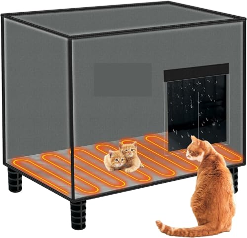 Jucgghk The Soft Heated Cat House is Weatherproof and Elevated, an Artificial Pet House Suitable for Both Indoor and Outdoor Pets Suitable for Indoor Pets