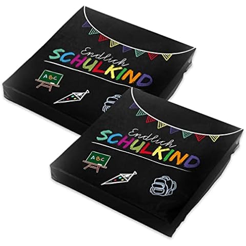 itenga Servietten Endlich Schulkind 30 x 30 cm 3-lagig 40 Stück Cover