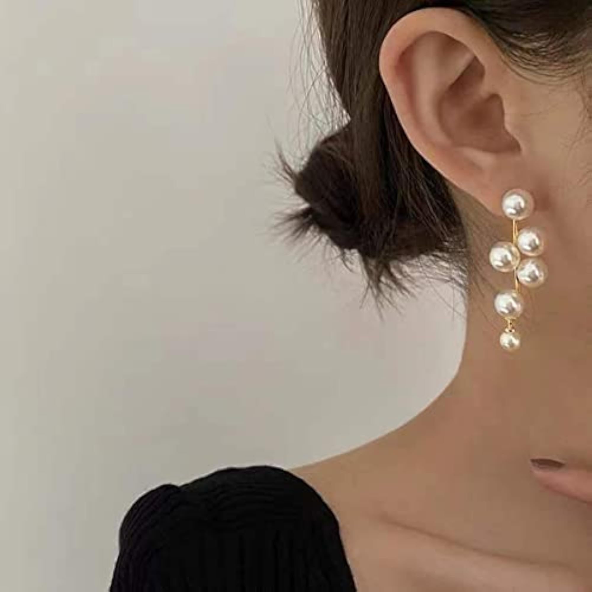Plated Pearl Drop Earrings FMYN-ERG-35783
