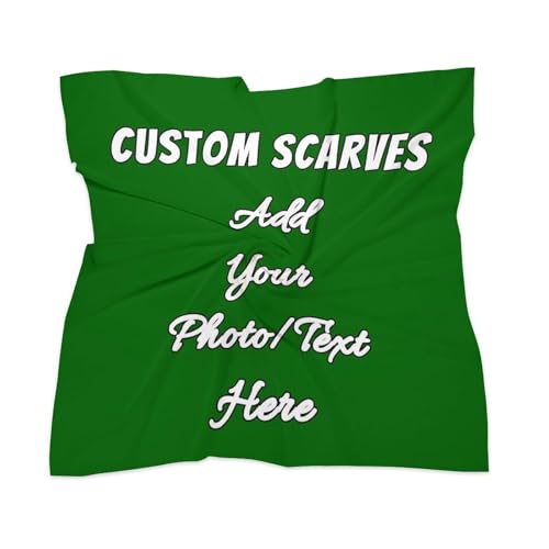 Customize Neck Scarf for Women Custom Bandanas Design Text Photo Personalized Scarves Gifts for Mother Sister Friend