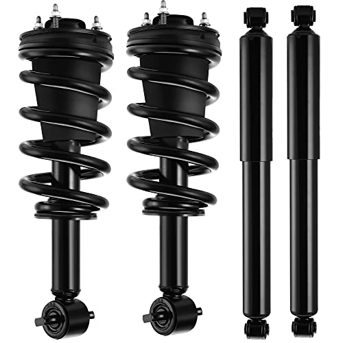 AUTOSAVER88 Front Pair Complete Quick Struts Rear Shock Absorber Compatible with 2007-2013 Chevrolet Silverado 1500, 2007-2013 GMC Sierra 1500