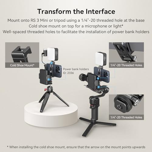 SMALLRIG Metal Phone Stand met Cold Shoe, Universele Mobiele Telefoon Adapter, Vrije Adjustment Joints, Phone Statief Mount voor iPhone 16/15/14, voor Samsung en Andere Telefoons - 4382 - Afbeelding 7