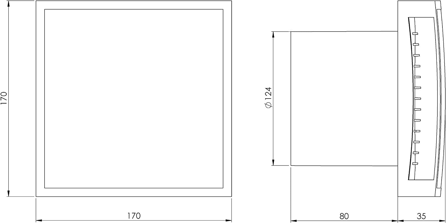Badkamer ventilator met Vochtsensor en Timer 150 mm wit - pRemium 150HS 19401024