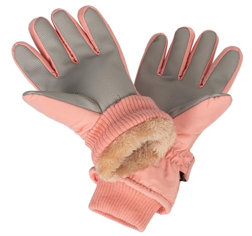 Image of Kids Ski Gloves Winter Warm Glove Outdoor Thermal Snow Finger Mittens for Boys Girls 5-10 Years