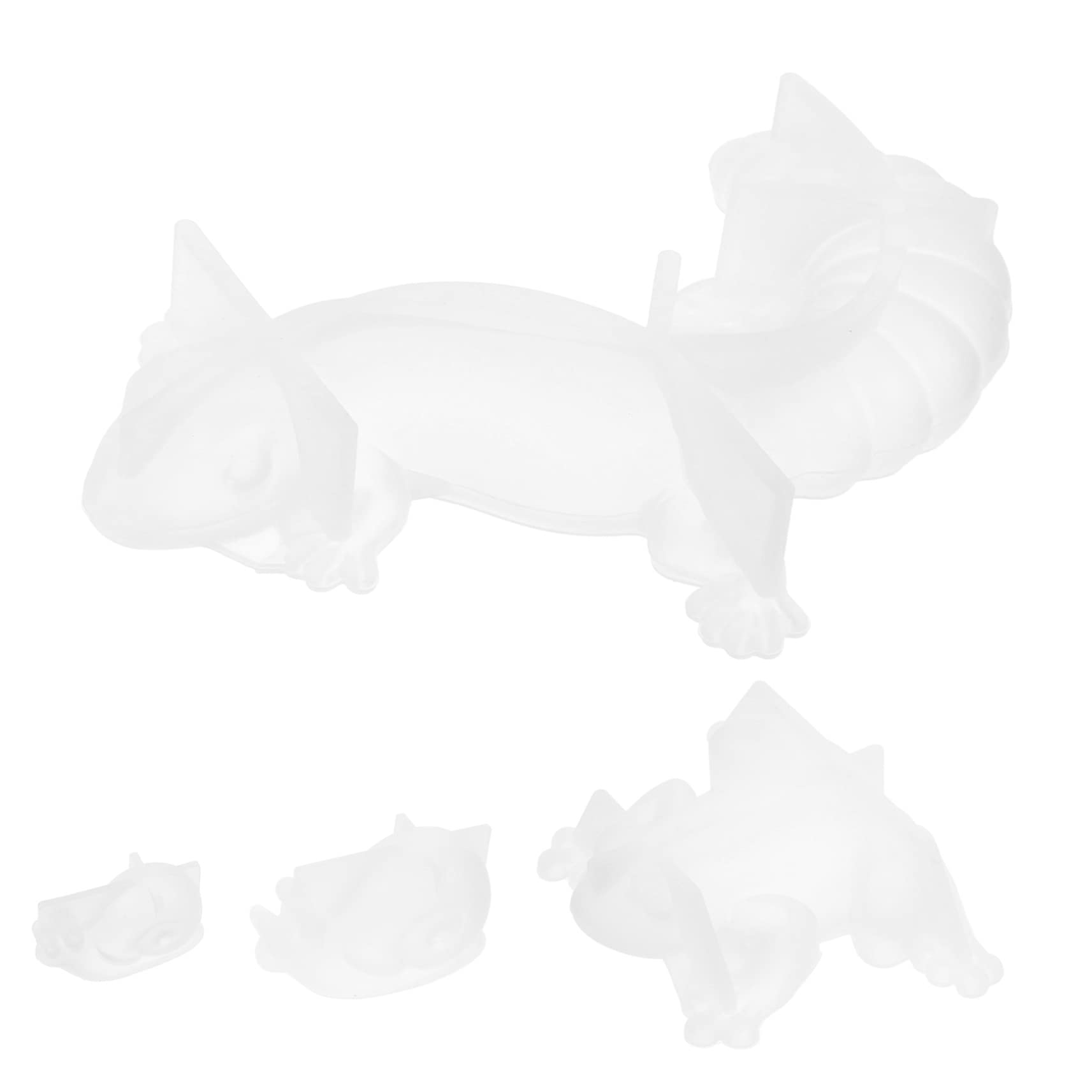 Housoutil 3 Ensembles Moule en Silicone pour Décoration De Petits Animaux Moule Réutilisable pour Bébé Moule en Époxy pour Bricolage Moule en Silicone pour Décoration De 4 pièces * 3