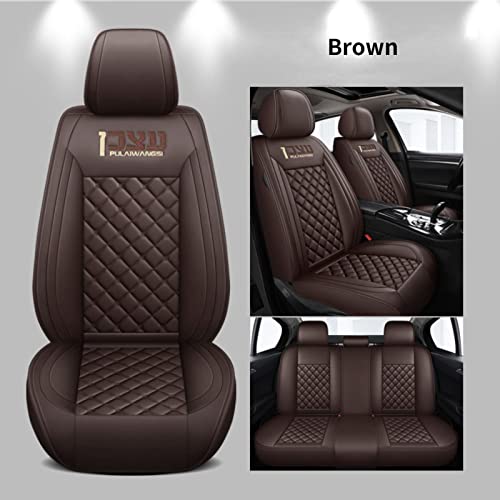 YCZCO Cubierta de Asiento de Cuero Impermeable, Adecuado para Chevrolet Lacetti Aveo Cruze Capiva Cavalier Malibu Orlando-Brown Cover