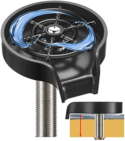 Glass Rinser for Kitchen Sink, Cup Cleaner for Sink, Baby Bottle Washer, Faucet Replacement Parts Fit for Thick Granite Countertop, Automatic Sprayer for Beer Bottle, Coffee Cup, Milk Bottle, Jam Bowl