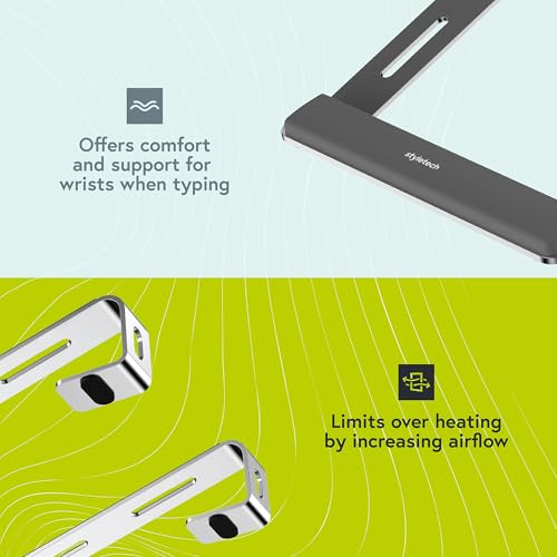 Elevador para portátil styletech gris de escritorio ajustable 6