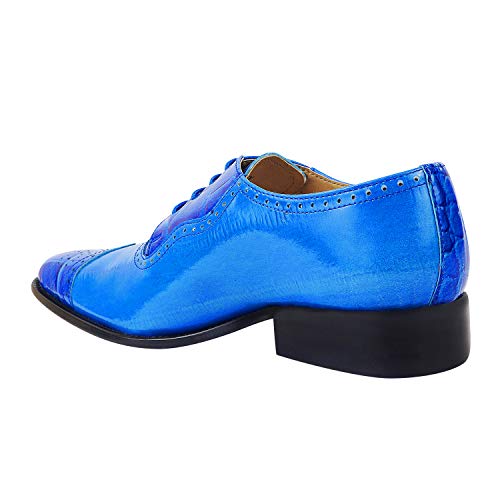 Image of LIBERTYZENO Mens Brogue & Plain Genuine Leather Animal Print Lace Up Oxford Dress Shoes for Easter Gift