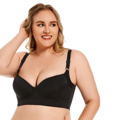 Genérico Sujetador Sin Aros Sin Relleno - Sujetador Push up para Mujer Talla Grande sin Aros Acolchado la Camiseta complexión Ropa Interior Relleno Mujer