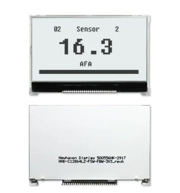 NHD-C12864LZ-FSW-FBW-3V3 LCD Graphic Display Modules & Accessories COG 128x64 FSTN+ White 3V
