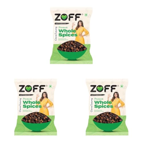Image of ZOFF Premium Cloves Whole - Authentic Flavour, Natural Health Benefits, and Versatile Spice for Your Culinary Creations| Whole Cloves 50gms (Pack of 3)