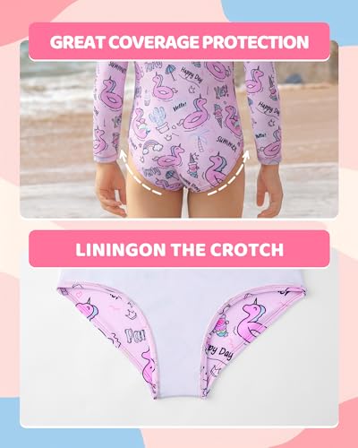Image of Angel season Girls Swimsuits Kids Bathing Suit One Piece Swimwear with UPF 50+ Cute