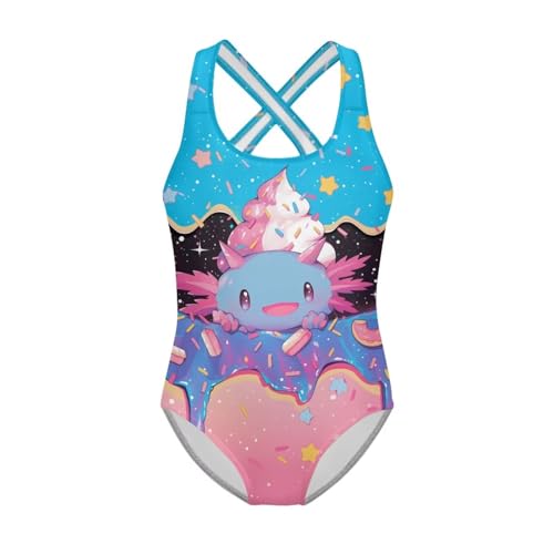 Image of Girls Swimsuit Criss Cross Back 1-Piece Summer Beach Swiwmear