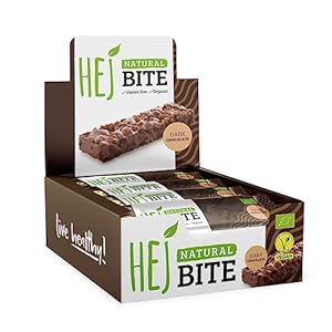HEJ Bite | Veganer Nussriegel Snack | Dark Chocolate – 12 x 40 g