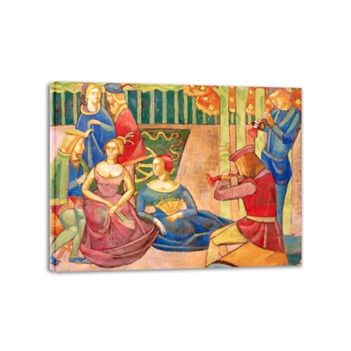 Toile Émile Bernard Les musiciens | Cadre 30x39 art mural salon