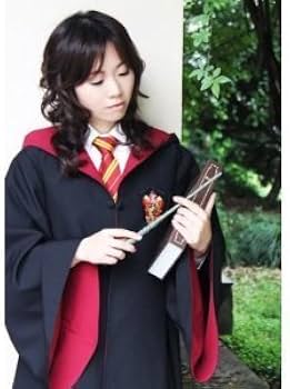 公式 ハリーポッター コスプレ衣装 ①ローブ②ネクタイ③杖 計6点 公式
