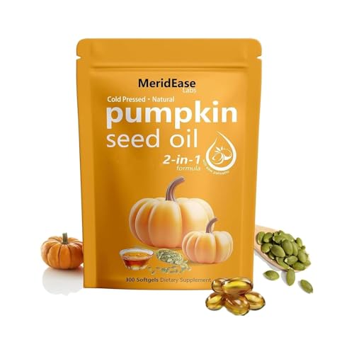 MeridEase Labs Pumpkin Seed Oil with Saw Palmetto Extract 300 Softgels
