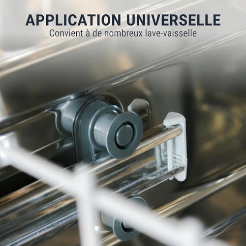 Lot de 2 butées de rail arrière de lave-vaisselle capuchons de rail terminal compatibles avec Bauknecht, Ikea, Whirlpool, Beko - Pièces de rechange pour lave-vaisselle - 1880580400 – vue 4
