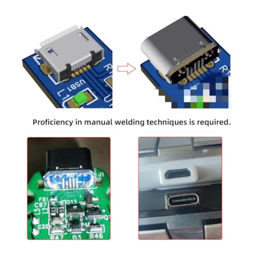 Pack 10 conectores USB C chenyang DIY para reparación miniatura 4