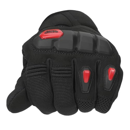 Image of Royal Enfield Rambler V3 Riding Gloves |TPR Knuckle Protectors for Protection Against impacts and Abrasion| 100% Polyester Air mesh| Poly Stretch Fabric for Comfortable fit Black L 22CM