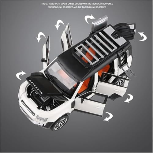 Image of VARIYA ENTERPRISE Exclusive Alloy Metal Pull Back Die-Cast Car Diecast Metal Pullback Toy Car with Openable 6 Doors,Light Music Boys Gifts Toys (1:32 Land Rover Defender - Multicolor)