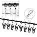 JANYUN 30 Pack Small Heavy-Duty Hook Clip Set Metal Curtain Hangers Clips for Clip Photo Home Decoration Art Craft Display - Black