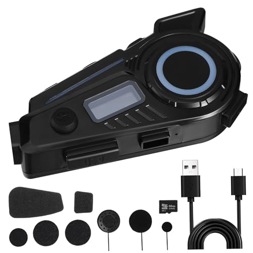 Système de communication moto Toddmomy stéréo mains libres avec LED de sécurité