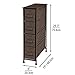 mDesign Narrow Dresser Storage Tower Stand with 4 Removable Fabric Drawers - Steel Frame, Wood Top Organizer for Bedroom, Entryway, Closet - Lido Collection - Espresso Brown