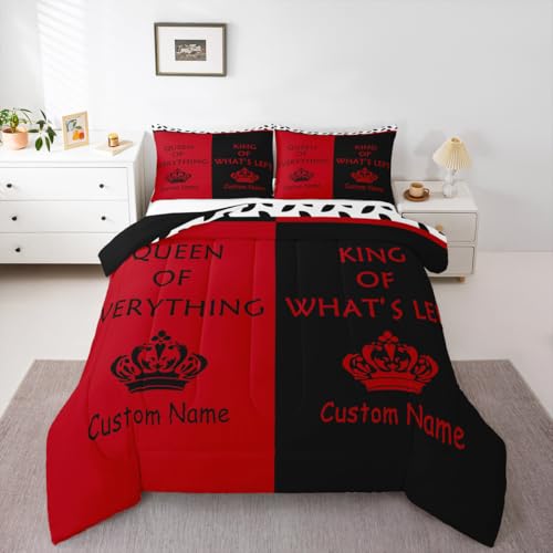 Erosebridal Custom Name Couple Wedding Comforter Set