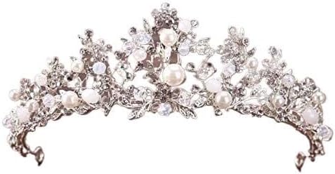 Crystal Tiara for Women, Rhinestone Bridal Crown, Princess Headdress for Weddings, Proms & Special Occasions