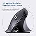 VicTsing Ergonomic Mouse, 2021 Classic Vertical Wireless Mouse 2.4G Optical Mouse-Reduce Wrist Pain, 6 Buttons 4 Adjustable DPI 1000/1600/2000/2400 Levels, Better Performance for PC, Desktop, Laptop