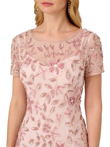 Adrianna Papell Women's Beaded Gown with Godets2