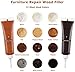 SEISSO Wood Repair Kit Touch up Paint Restore Any Wooden Furniture Stain, 12 Colors Cover Surface Scratch for Wooden Floor Table, Filler Furniture Paint Oak, Cabinet, Door, Veneer, Walnut