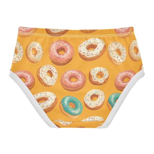 Wusikd Doughnuts Girls' Underwear Cotton Color Girls Briefs Soft Toddler Underwear 2T2