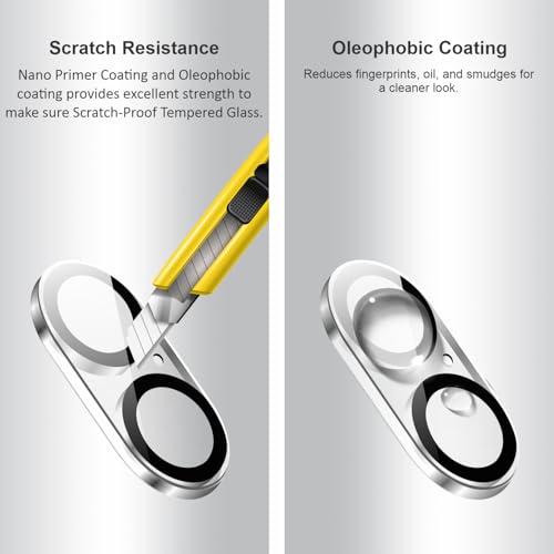 Image of SupCares Premium Camera Lens Protector Tempered Glass Compatible For iPhone 17 With Installation Kit | Edge to Edge Coverage | Transparent | Pack of 2