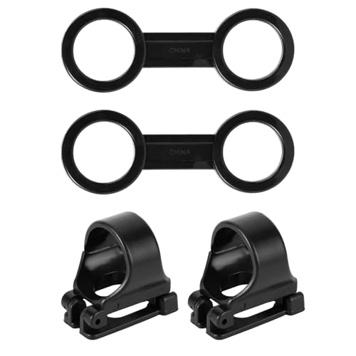 4 Piezas Clips Universales para Snorkel 25mm con Doble Anillo de Silicona para Buceo