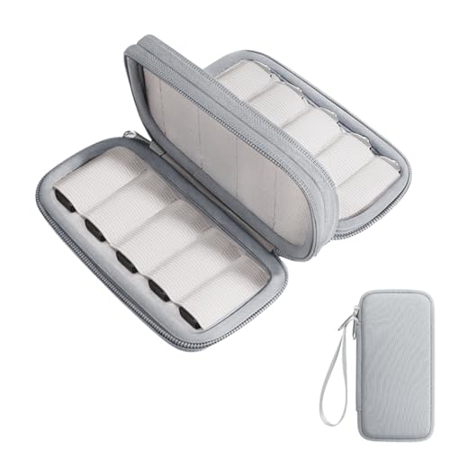 Image of Grey Pen Drive Box, 20 Slots USB Flash Drive Organizer for Travel Business Commute Storage, Pen Drive Case for Tech Professionals and Students, Pendrive Pouch