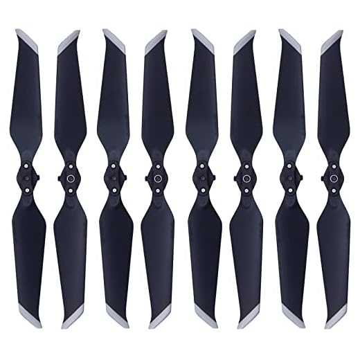 Tosiicop 4 Pairs Mavic 2 Pro/Mavic 2 Zoom Propellers Replacement Prop Blades Low Noise Quick-Release 8743F Wings for DJI Mavic 2 Pro/Mavic 2 Zoom Drone Accessories Silver Tips